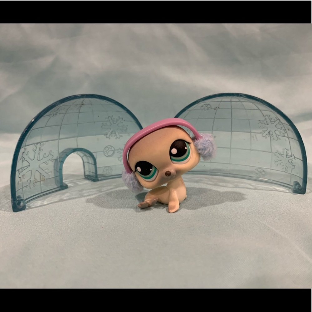 Littlest Pet Shop RARE Seal #342 Igloo Earmuff LPS